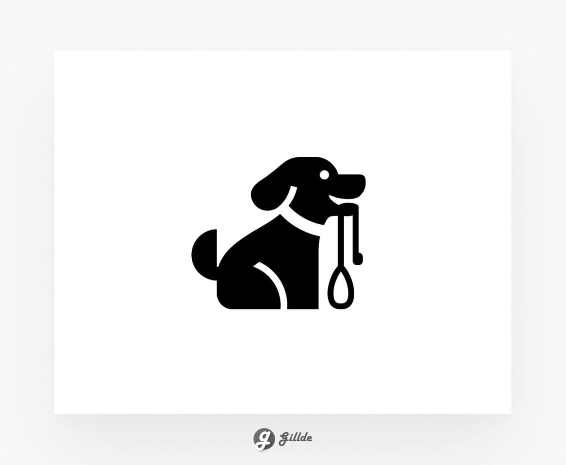 Dog & Leash Logo