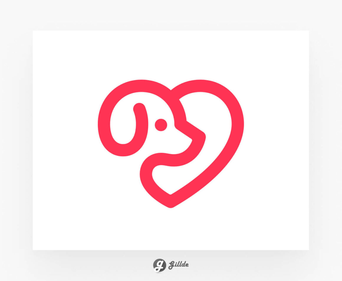 Puppy + Heart Logo