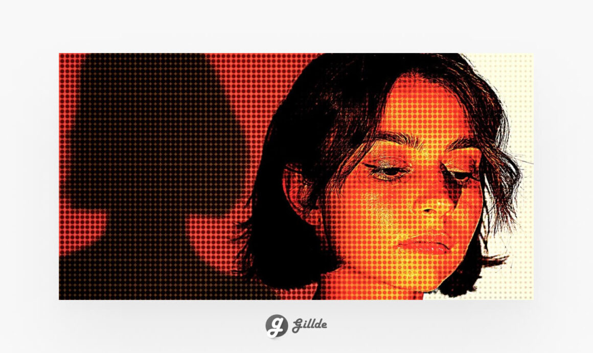 Free Halftone photo effect design 