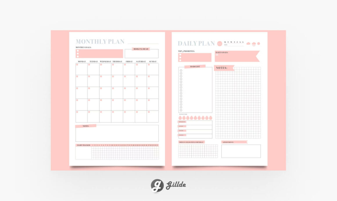 free printable planner page