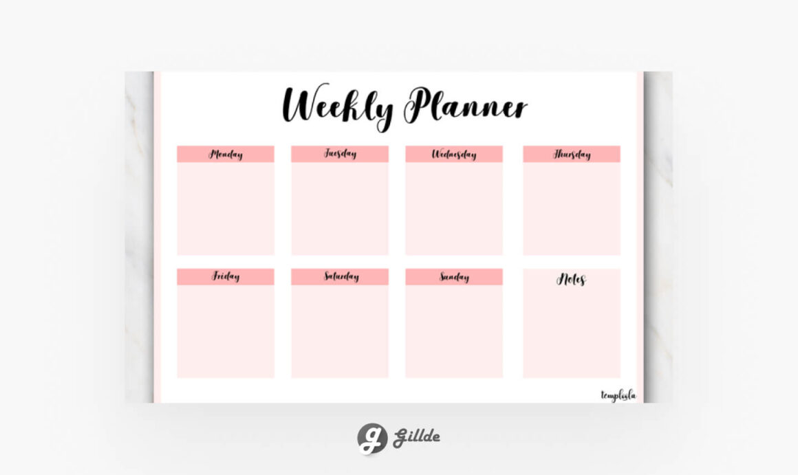 free printable planner page