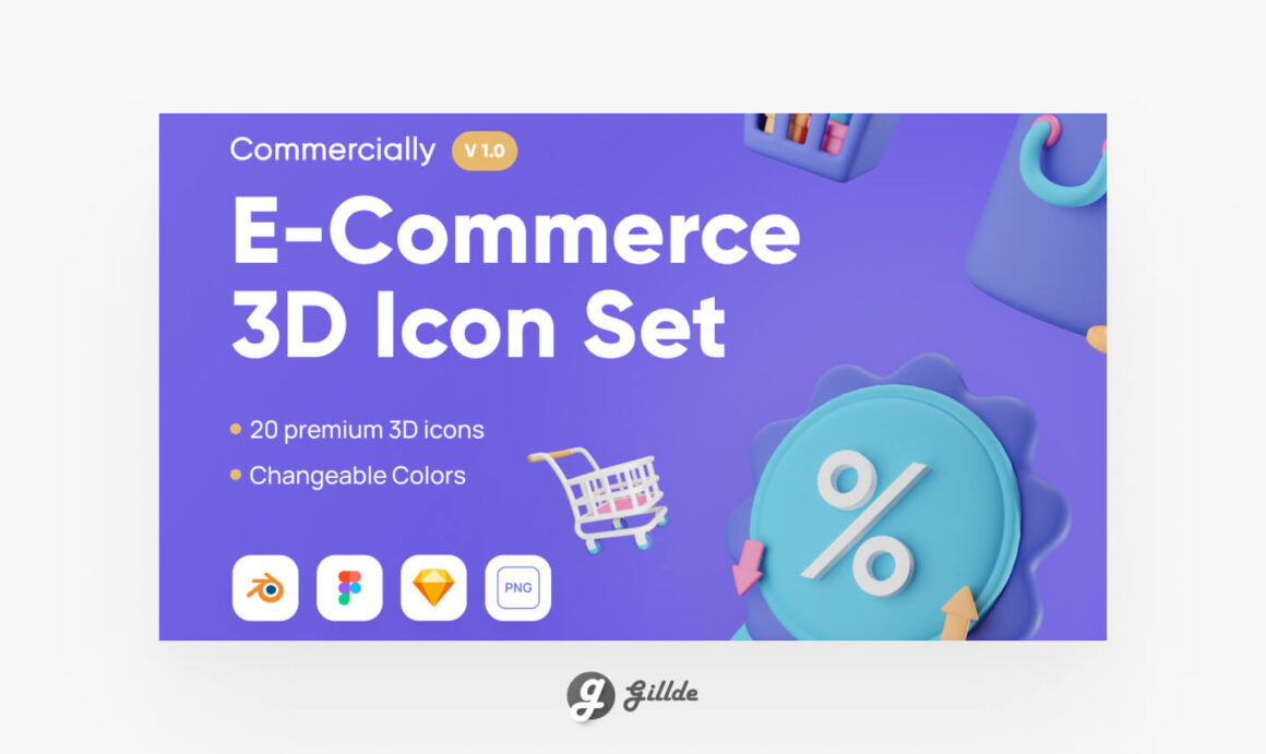 E-Commerce 3D Icon Set