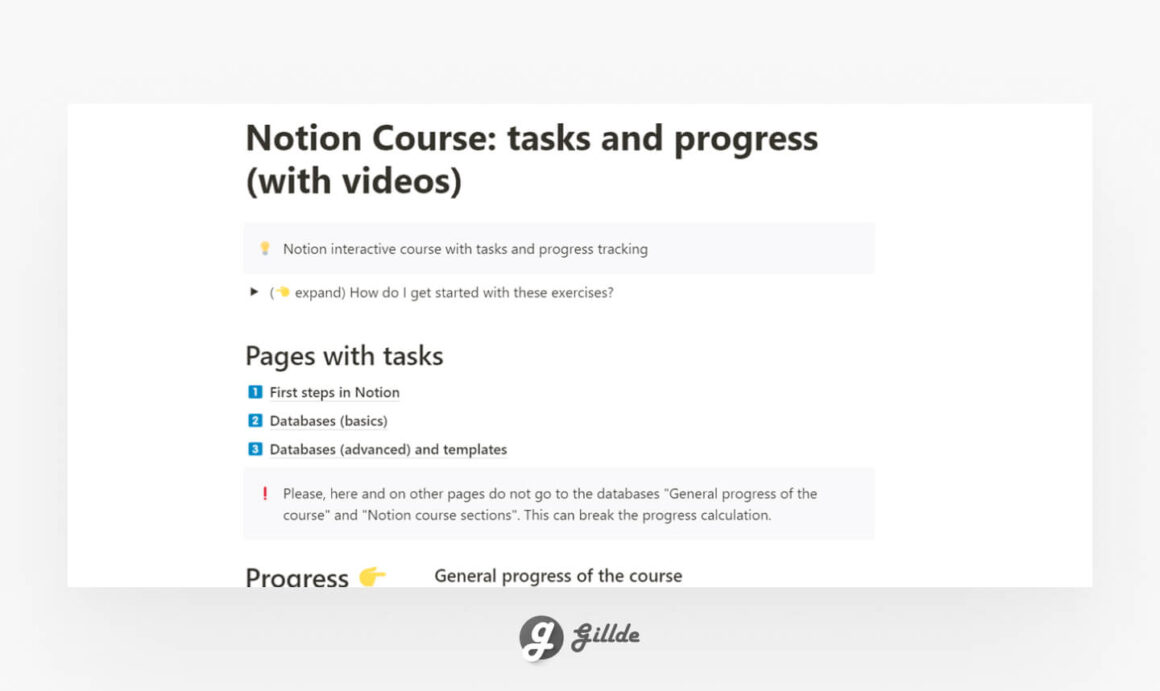 Notion Interactive Course