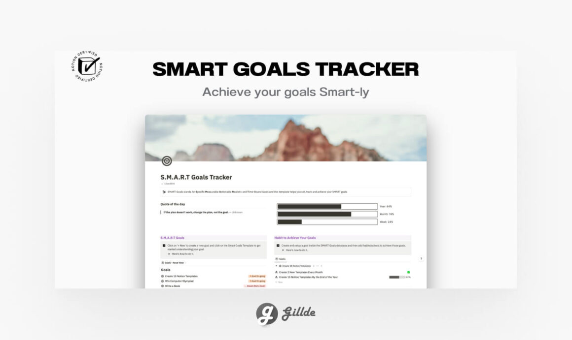 Notion Goal Planner Gillde 4