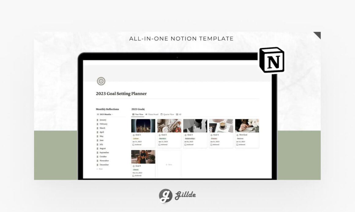 Notion Goal Planner Gillde 9