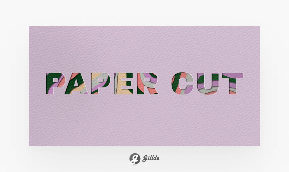 Free Paper Cut Text Effect PSD