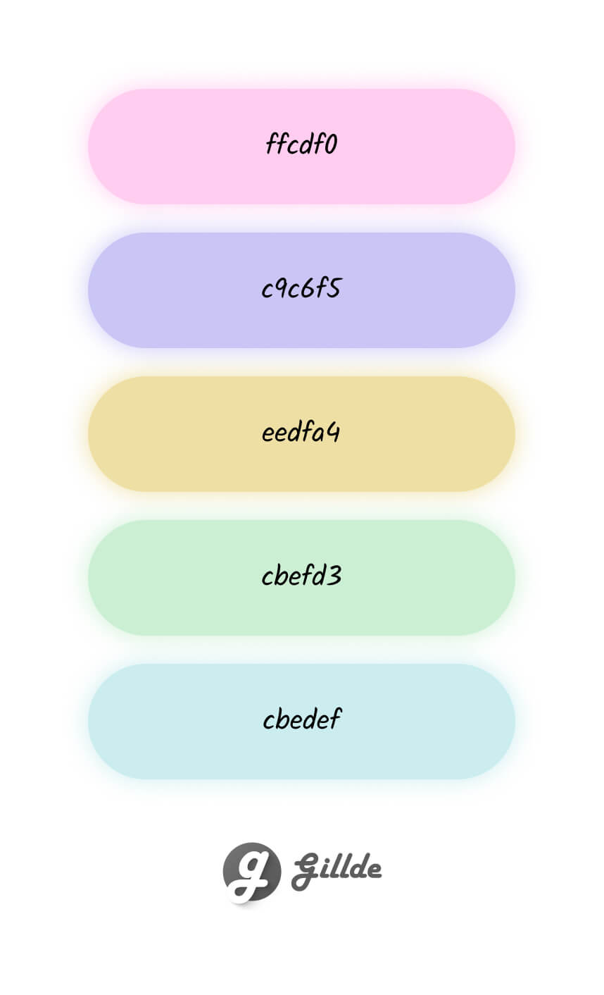 Pastel aesthetic Color Palette