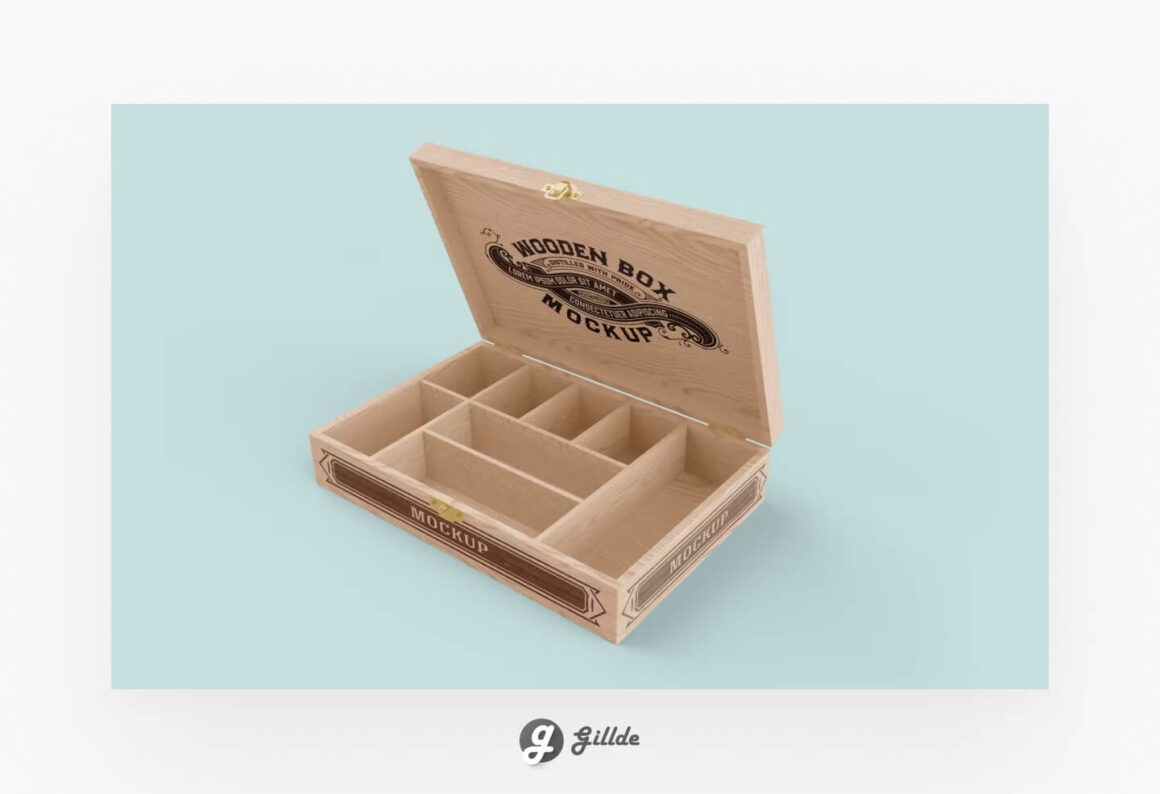 Wooden Boxes Mockup