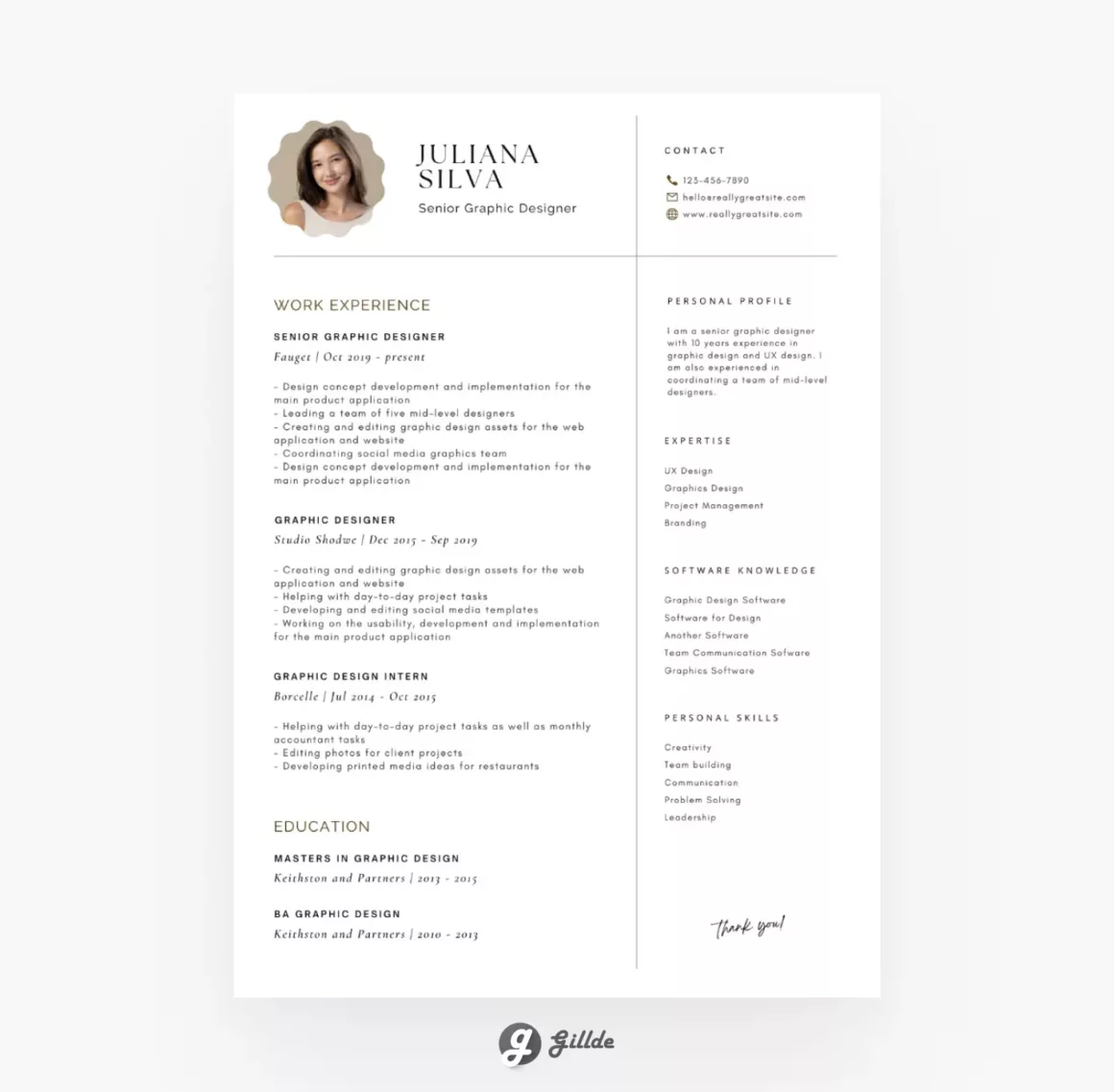 Canva Resume Template Gillde 10