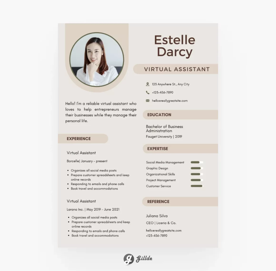 Canva Resume Template Gillde 12