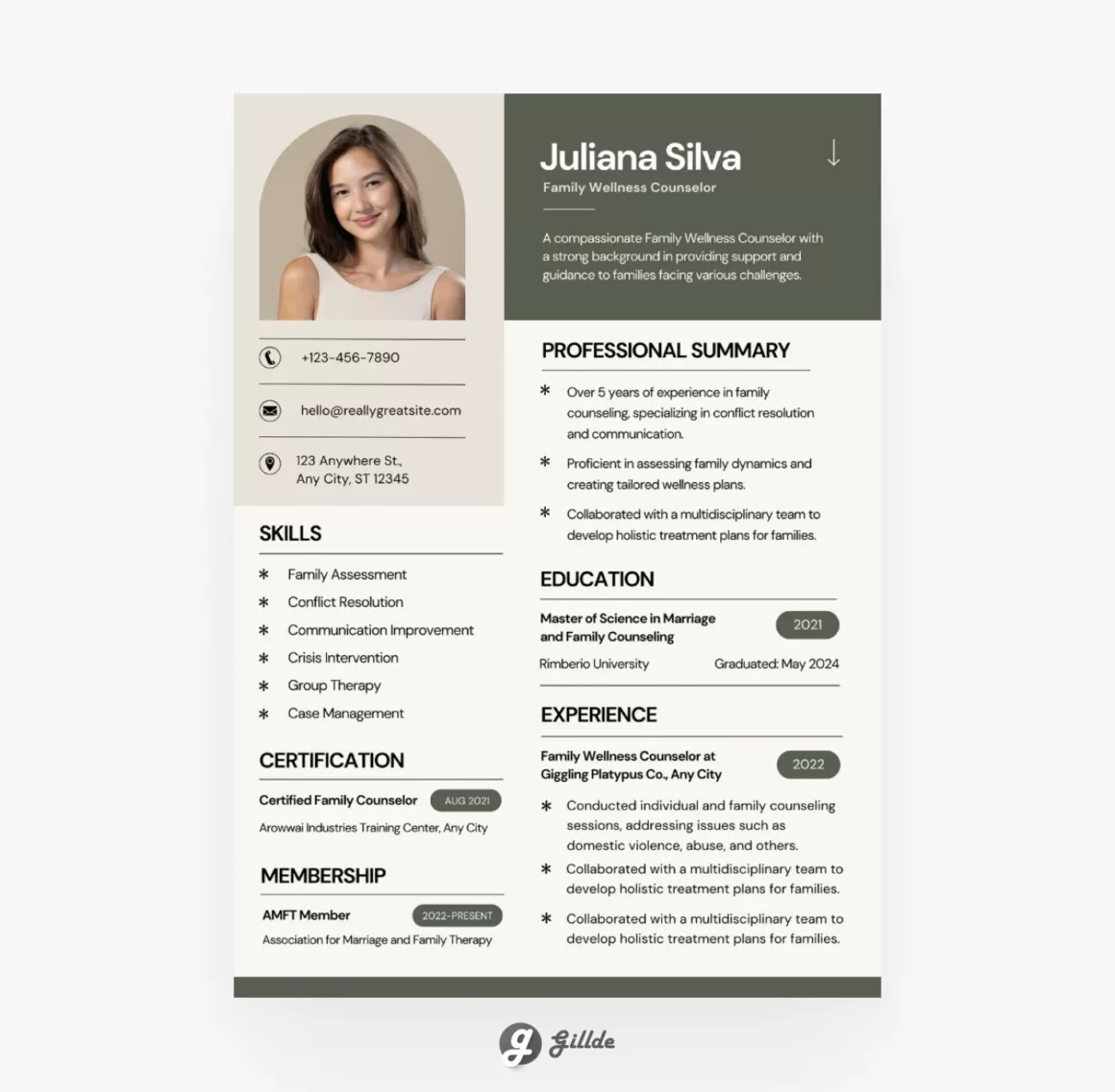 Canva Resume Template Gillde 3