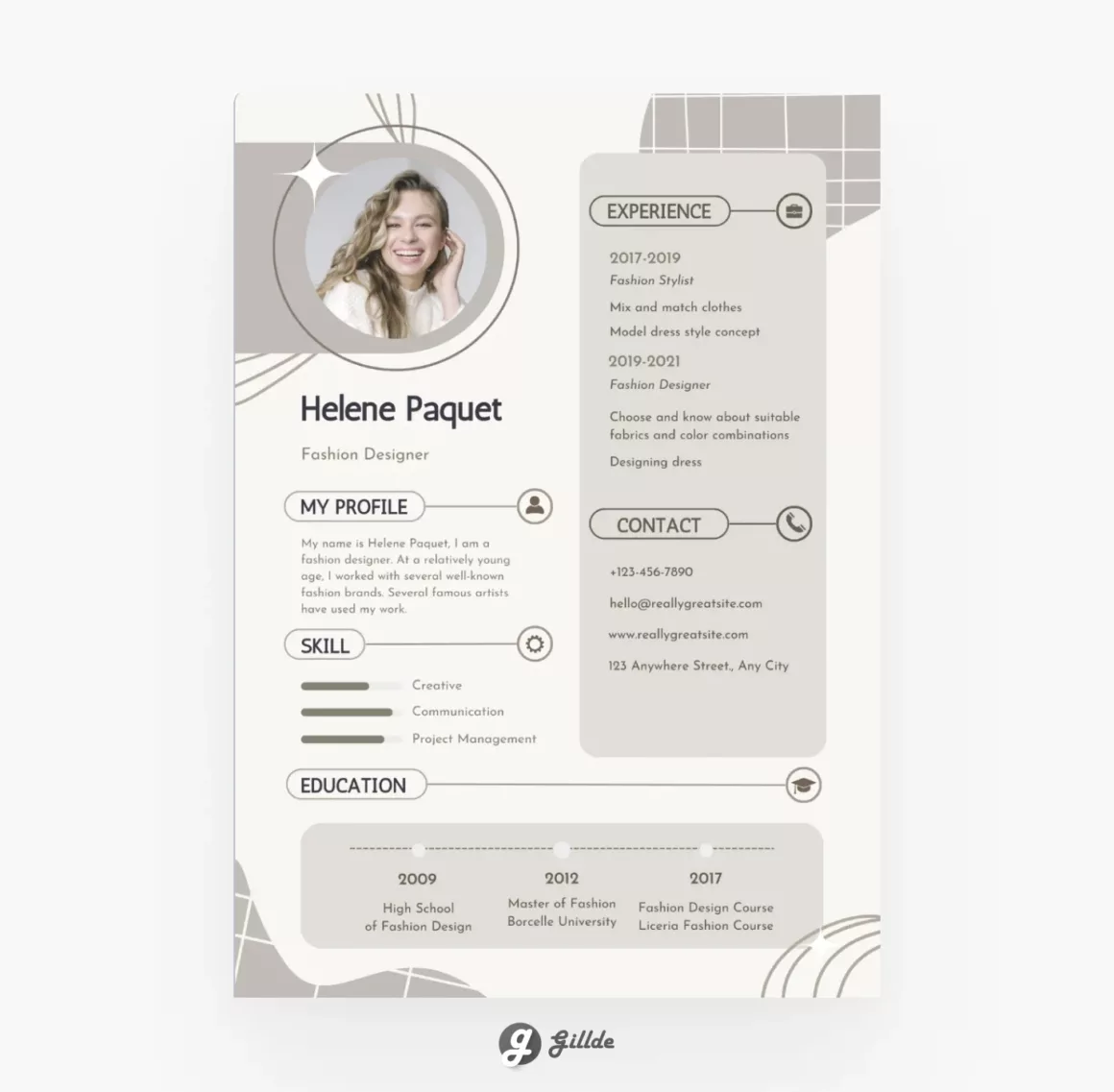 Canva Resume Template Gillde 5