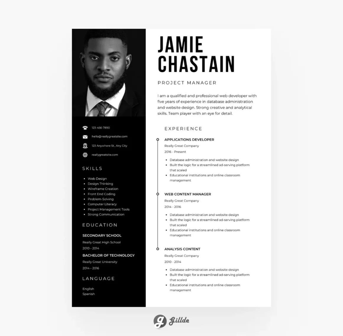 Canva Resume Template Gillde 6