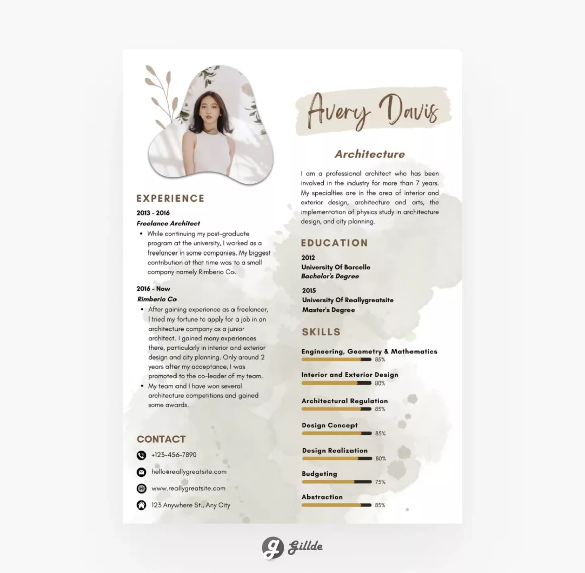 Canva Resume Template Gillde 7