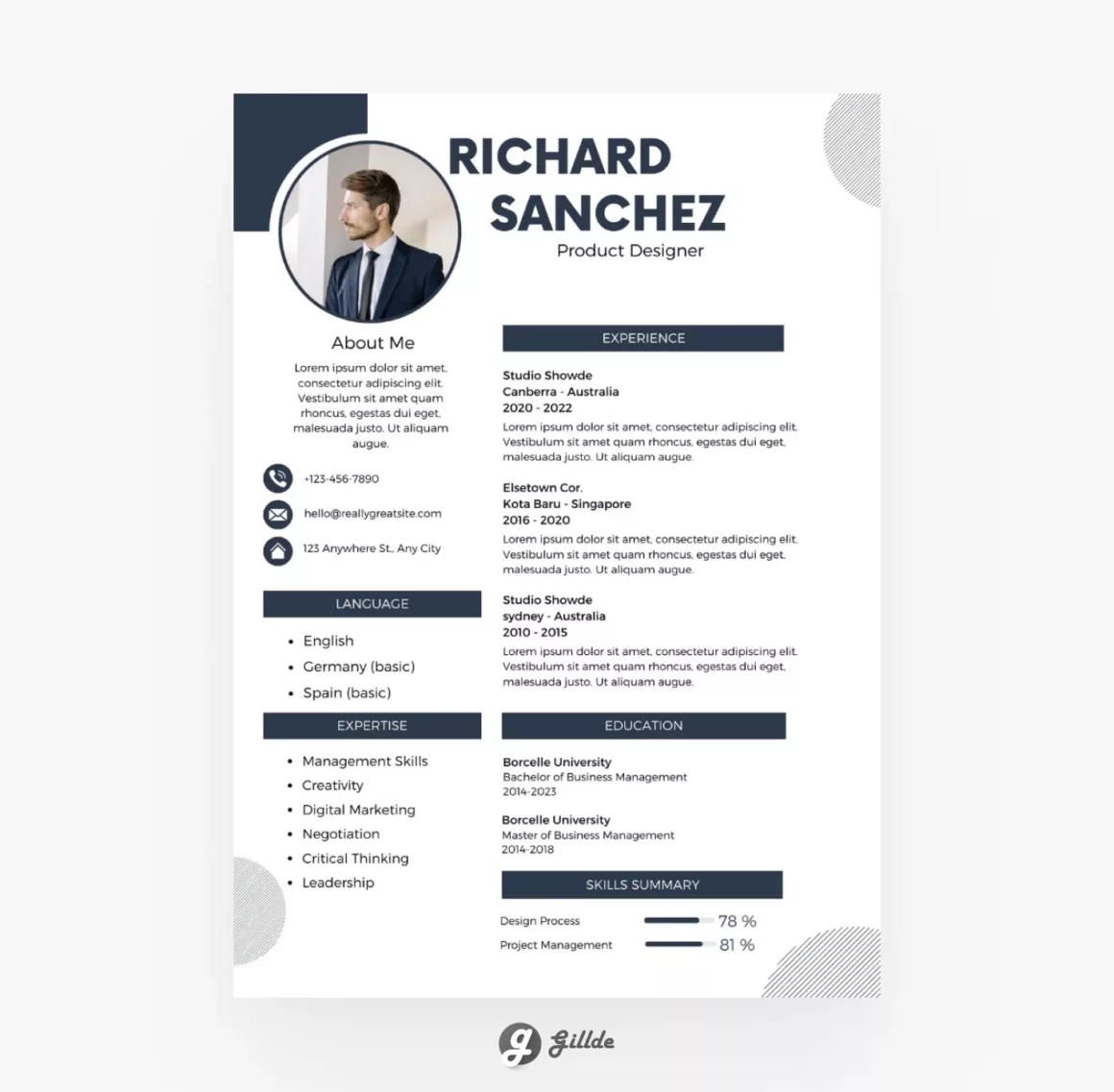 Canva Resume Template Gillde 8