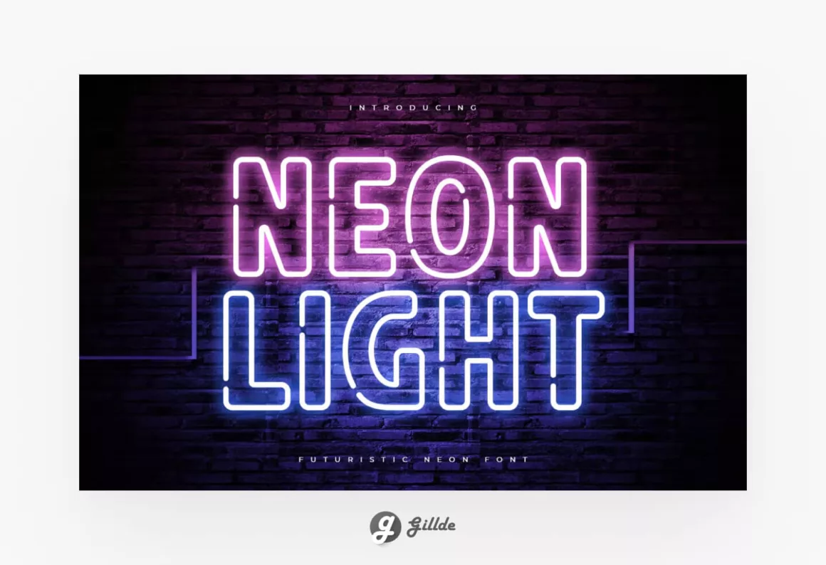 Futuristic Neon Font