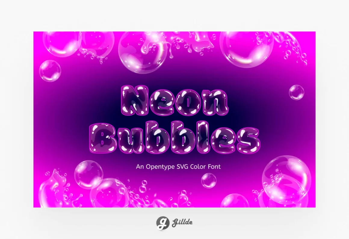 Free Neon Bubbles font