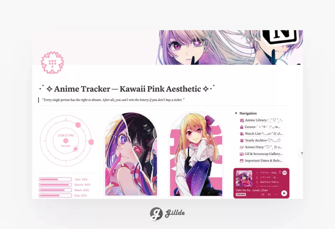 Anime Tracker Notion Template