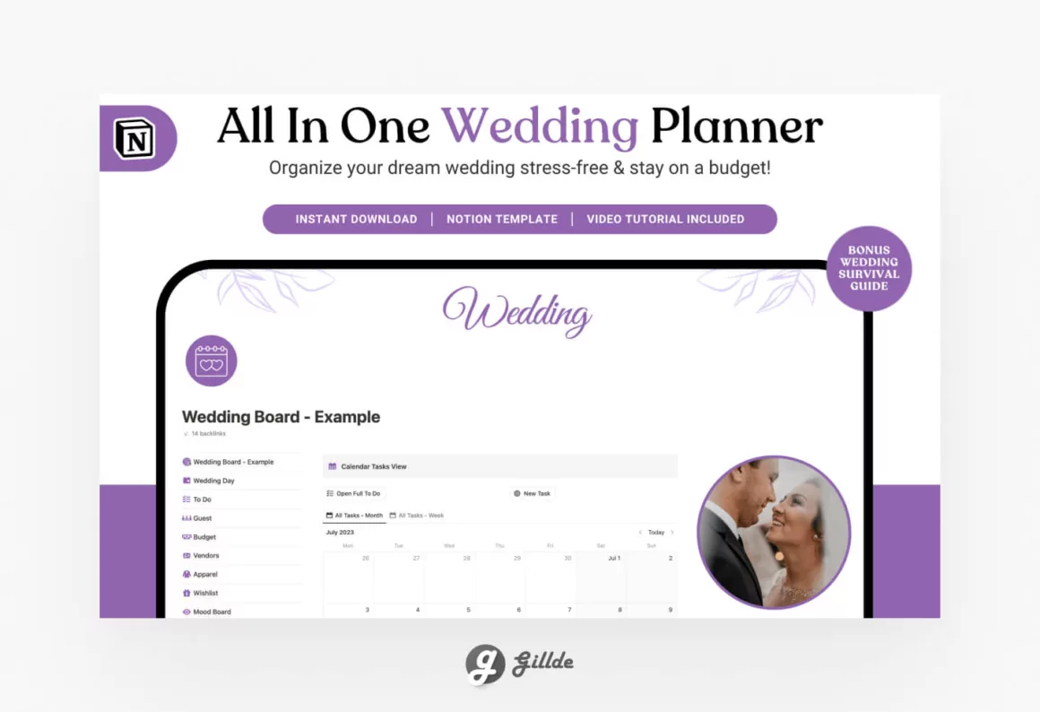 Notion Wedding Planner 