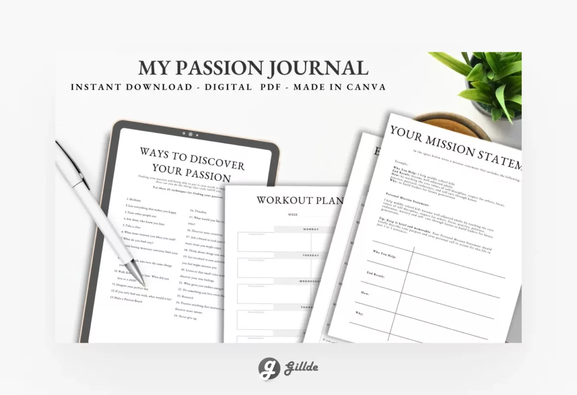 Digital Life Coaching Passion Planner