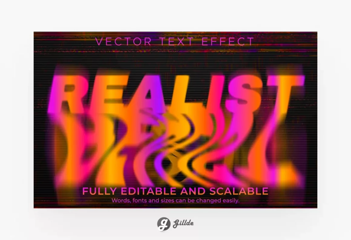 Free abstract and realist text style