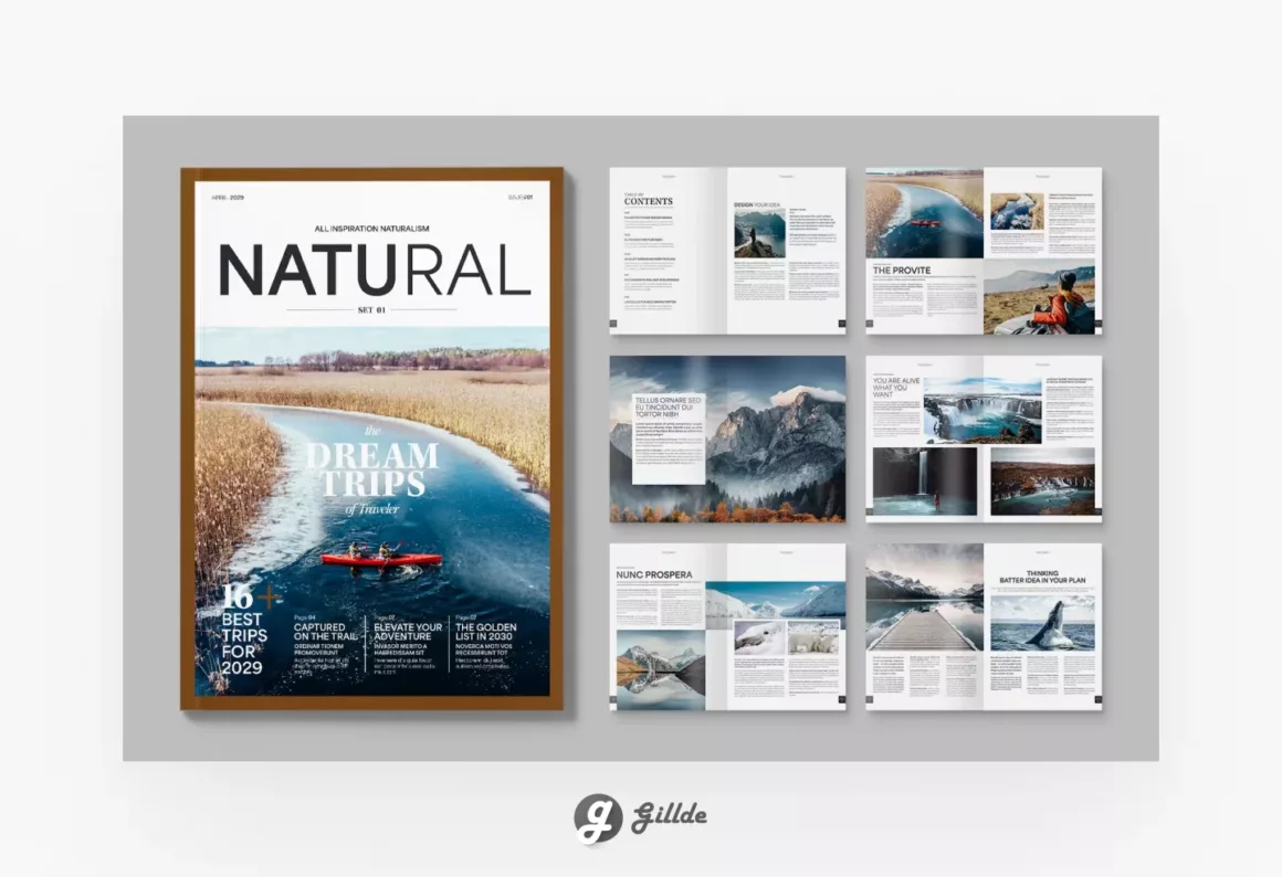 Simple Travel Magazine Template