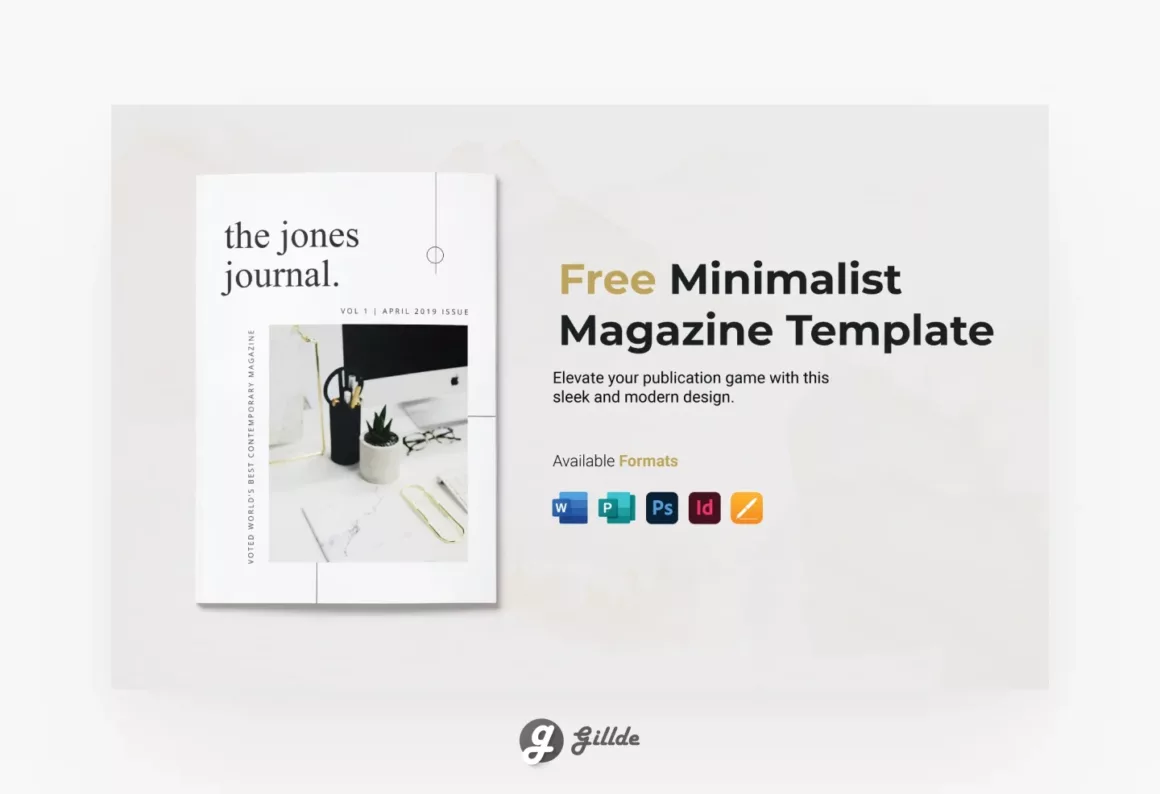 Free Minimalist Magazine Template