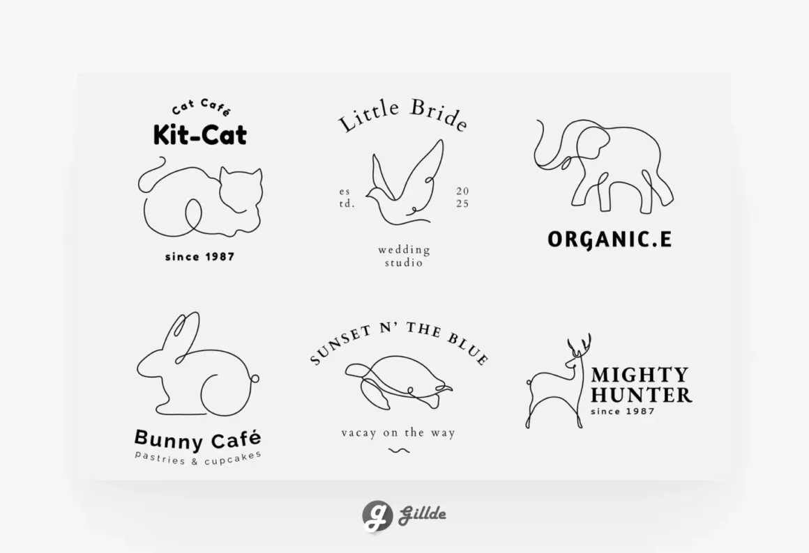 Free Minimal animal logo templates