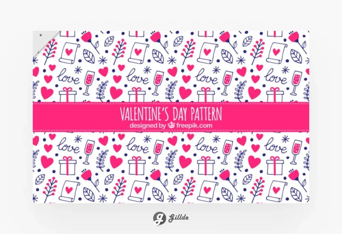 Valentine sketches pattern