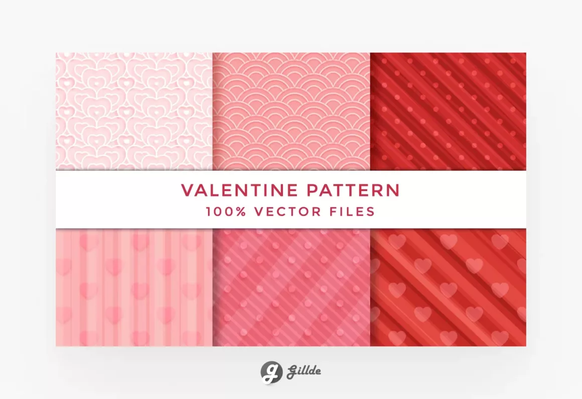 Valentine pattern vector illustration