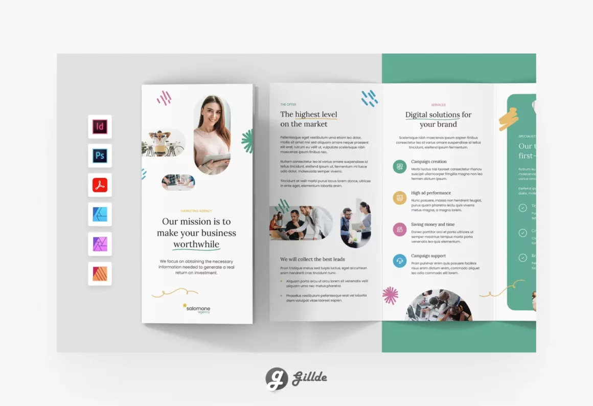 Brochure InDesign TriFold template