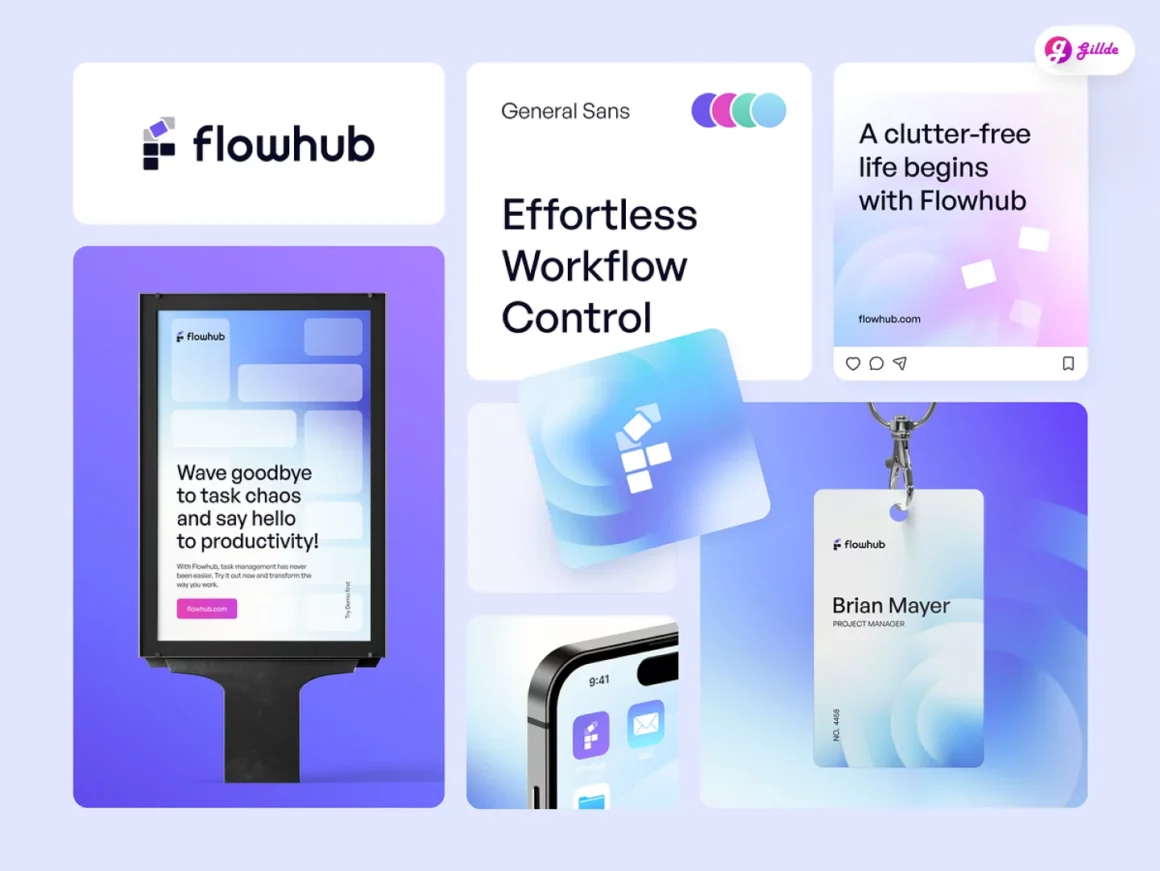 Flowhub - SaaS Brand Identity By Arounda Branding