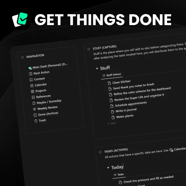 Getting Things Done (GTD) for Notion