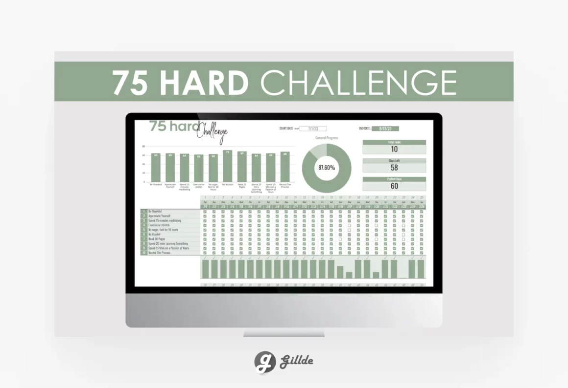 75 Hard Challenge Google Sheet