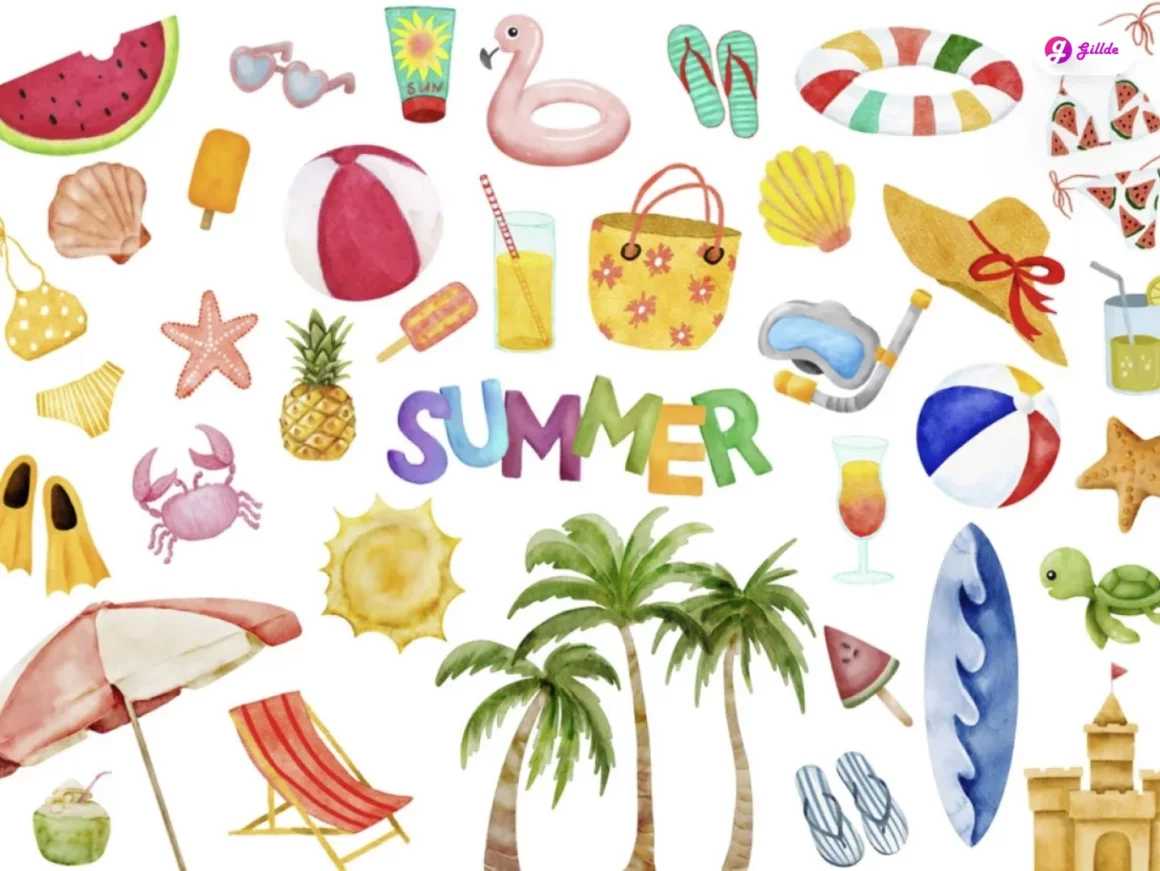 Summer Digital Stickers for GoodNotes