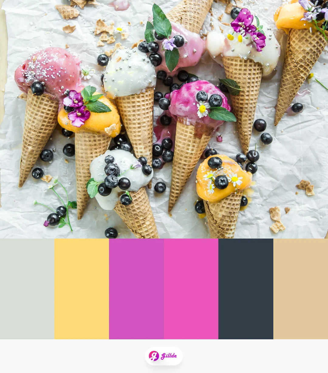 Ice cream summer color palette