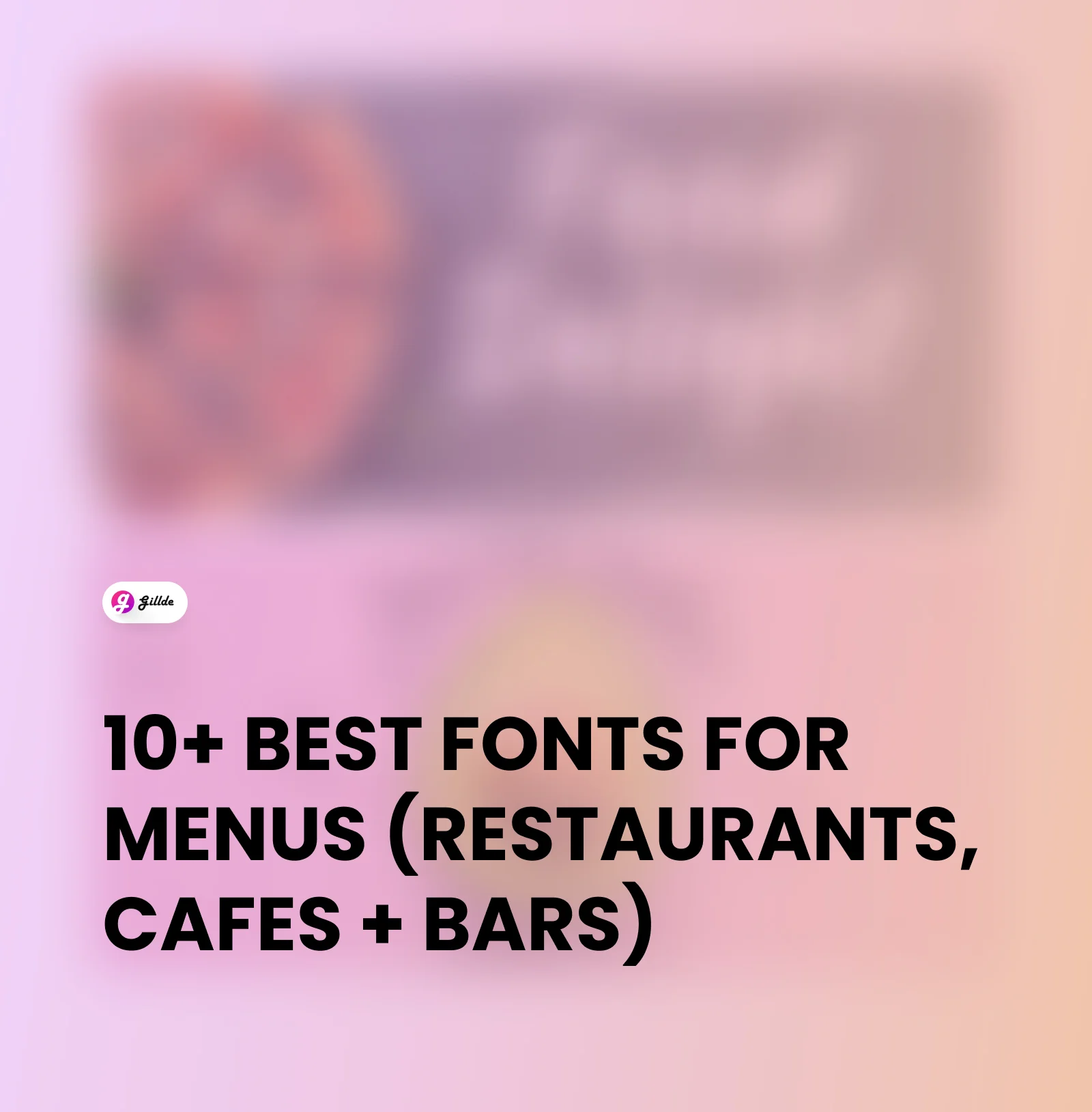 Fonts for Menus