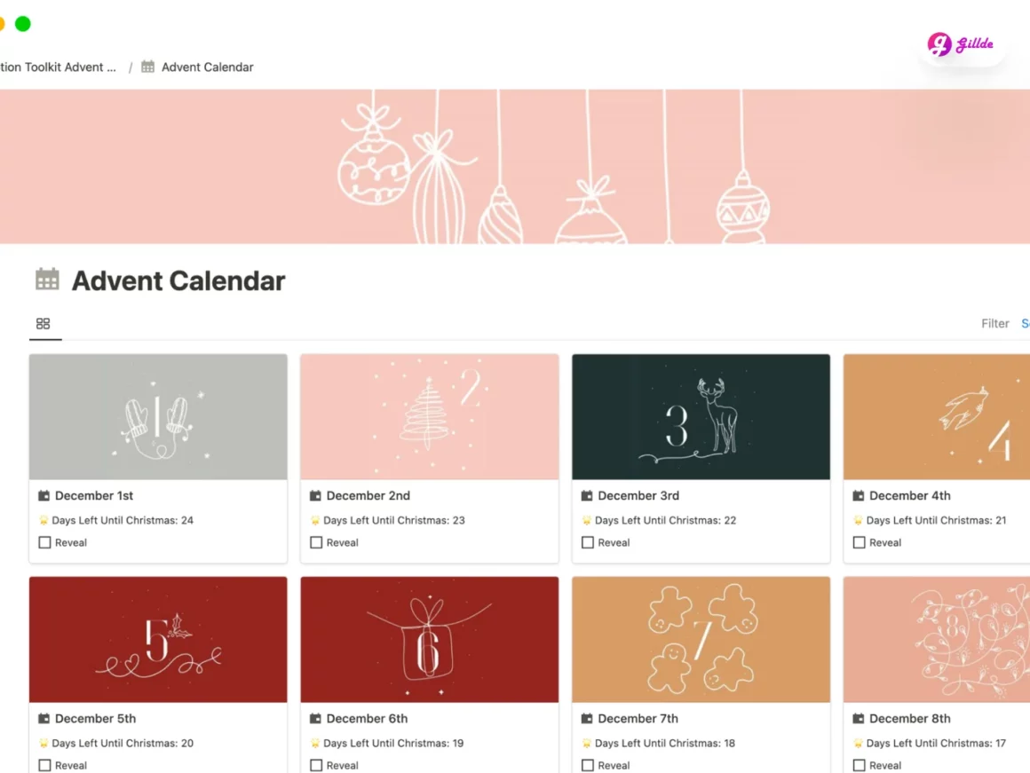 Notion Calendar Template