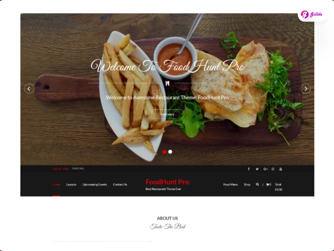 Free Restaurant WordPress Theme