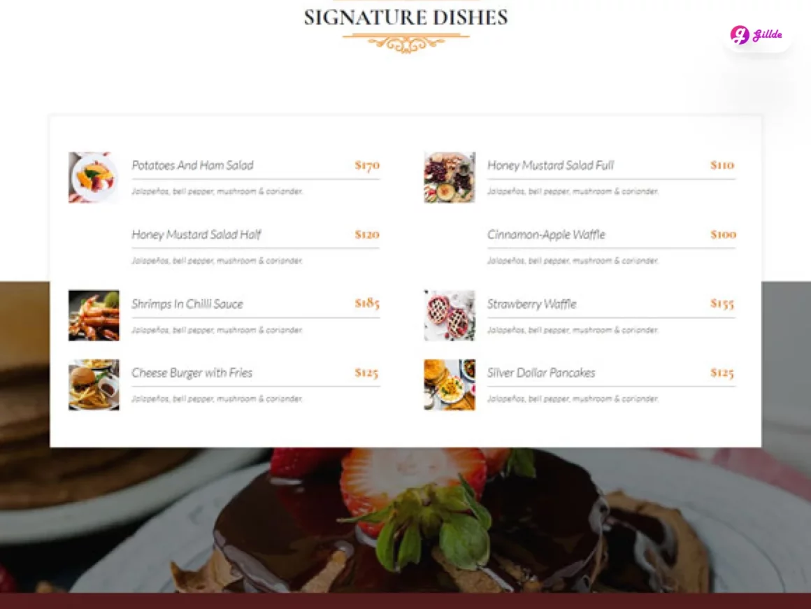 Free Restaurant WordPress Theme