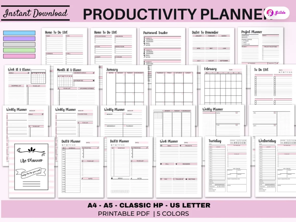 Printable Work Planner