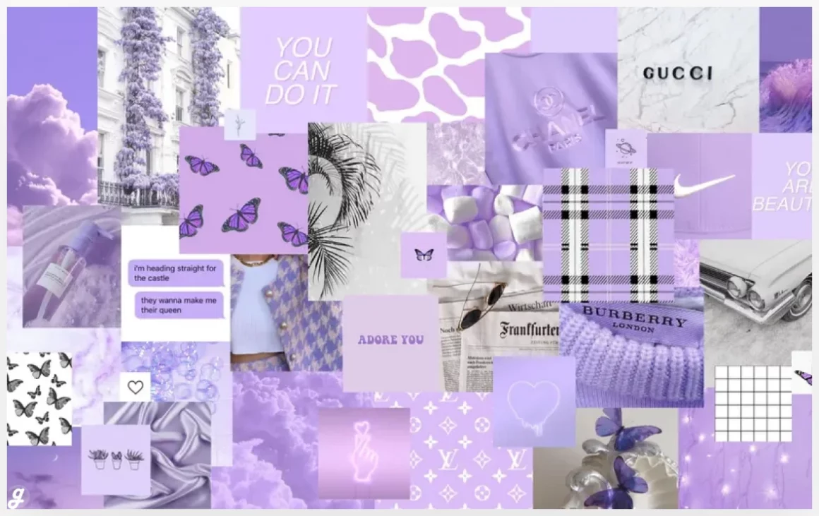 Aesthetic Collage Desktop for a Creative Home Office Wallpaper