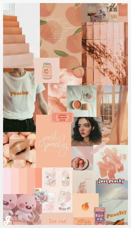 Peach Aesthetic With Gradient Stairs Wallpaper