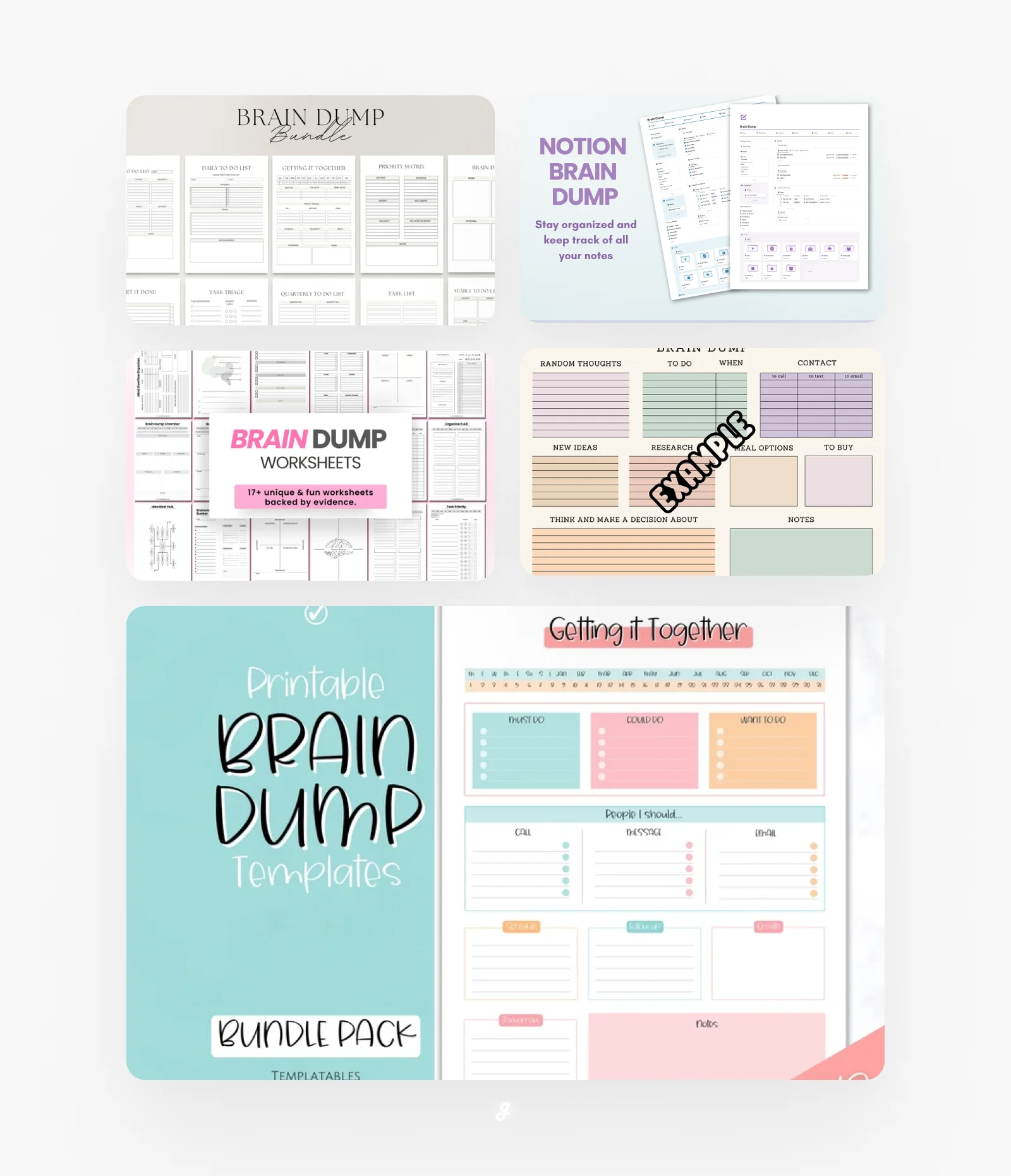 20+ Brain Dump Worksheets & Templates to Boost Your Ideas