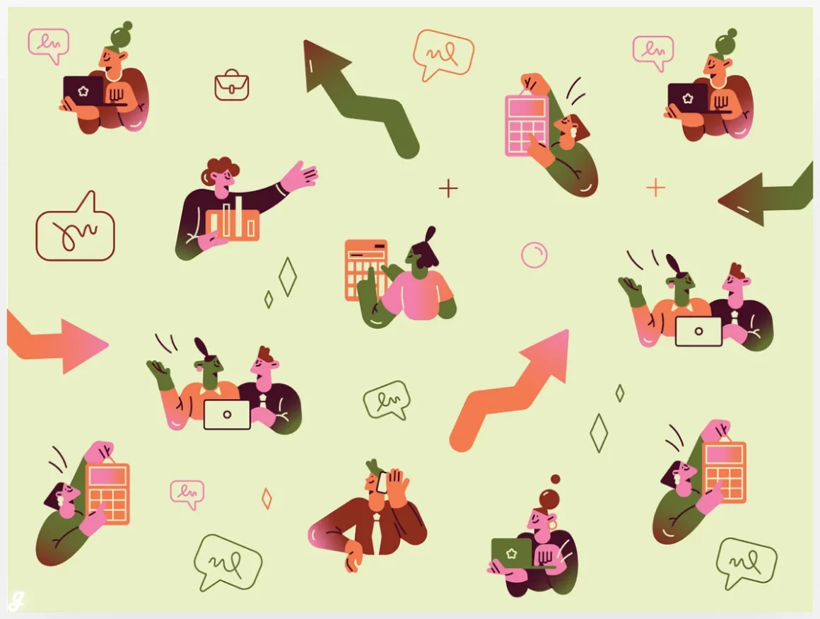 Characters + pattern by Olga Semklo