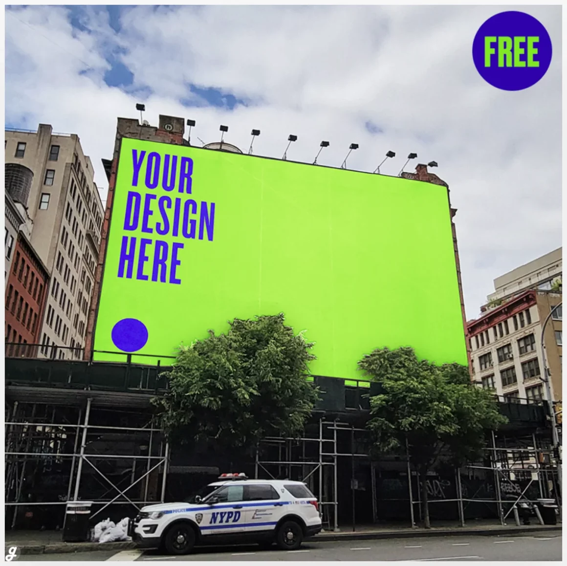 FREE New York City Billboard PSD Mockup