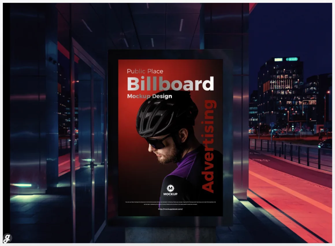 Free Advertising Billboard Mockup