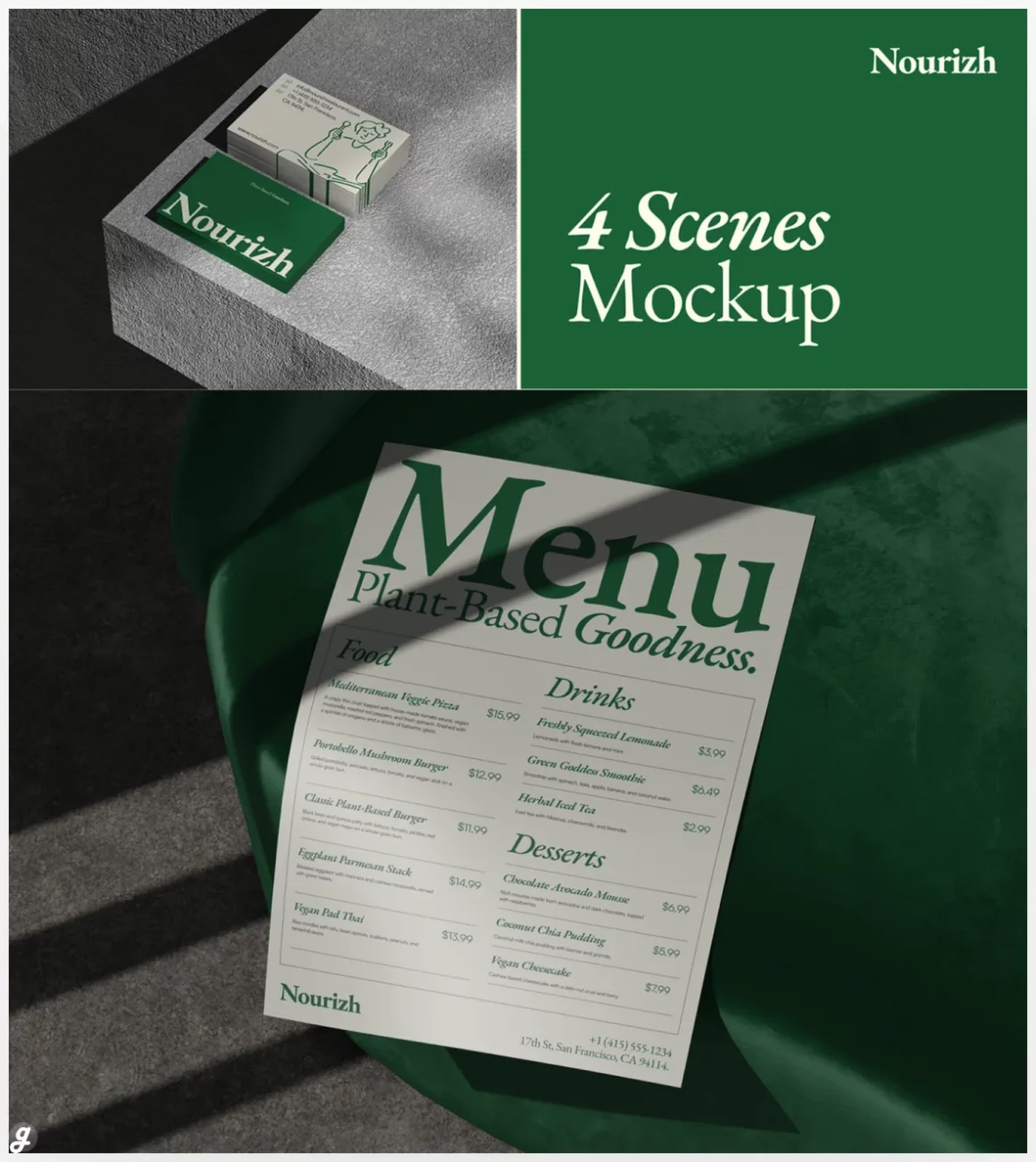 Restaurant Branding Mockup - Nourizh