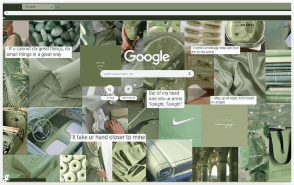 Aesthetic Sage Green Collage