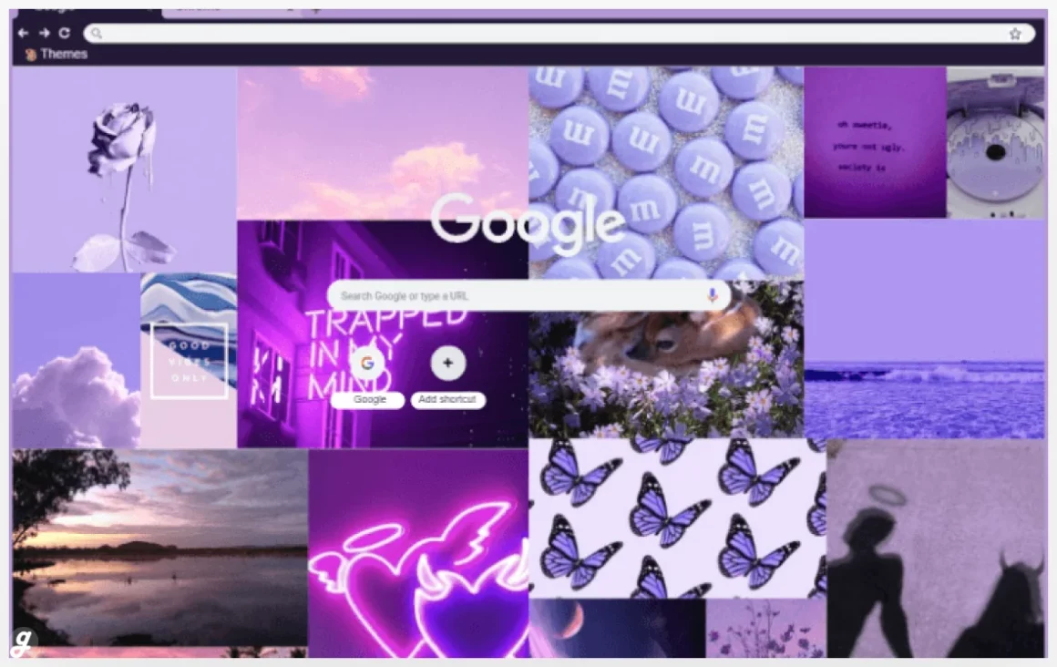 Purple Collage Theme Aesthetic Google Chrome Themes